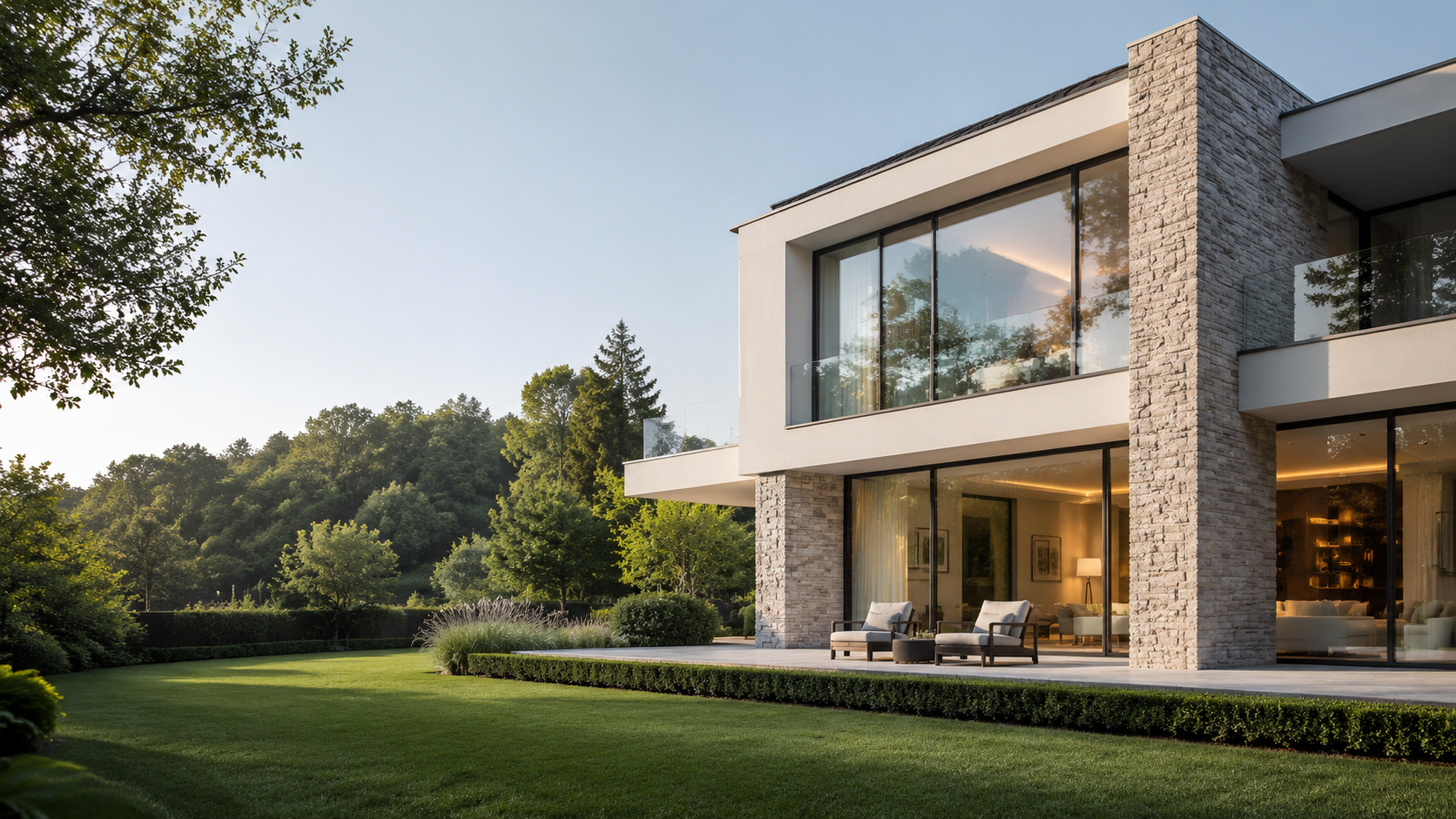 Elegante villa contemporanea immersa nel verde