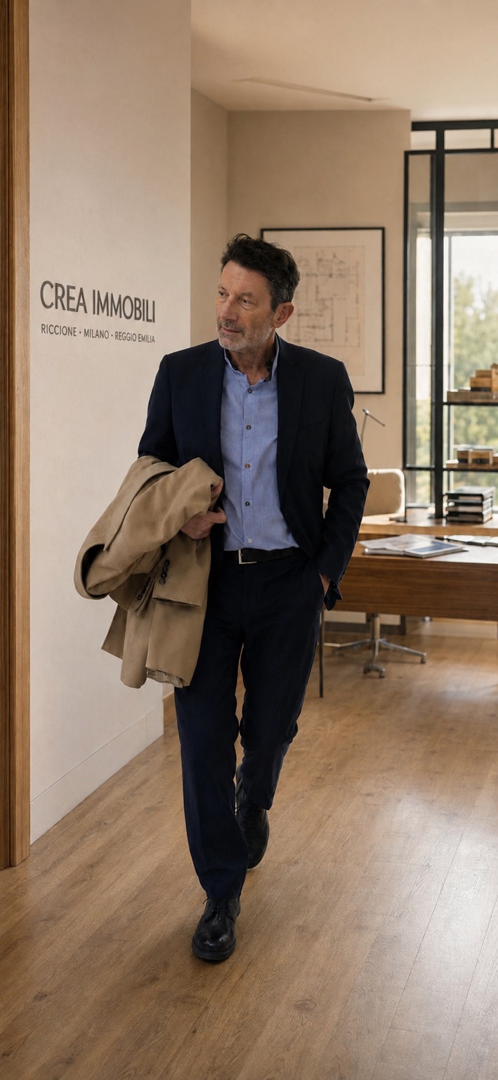 Massimiliano Crea nel suo ufficio